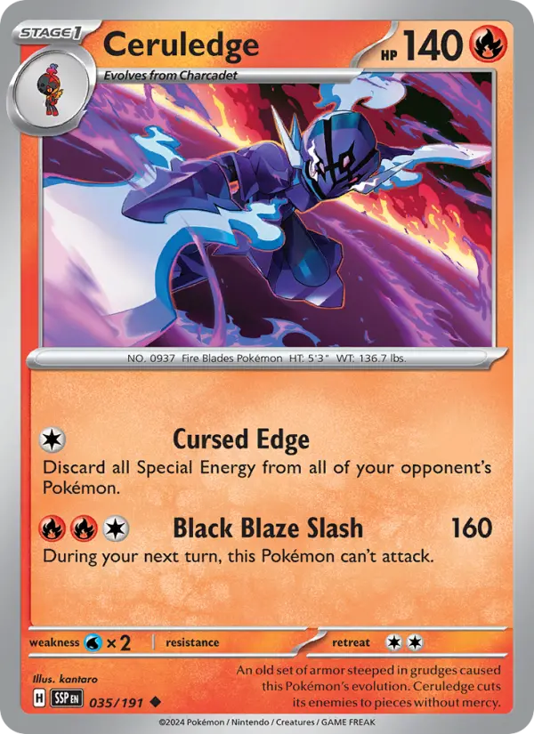 Ceruledge 035 Surging Sparks (SV8) Pokemon Card