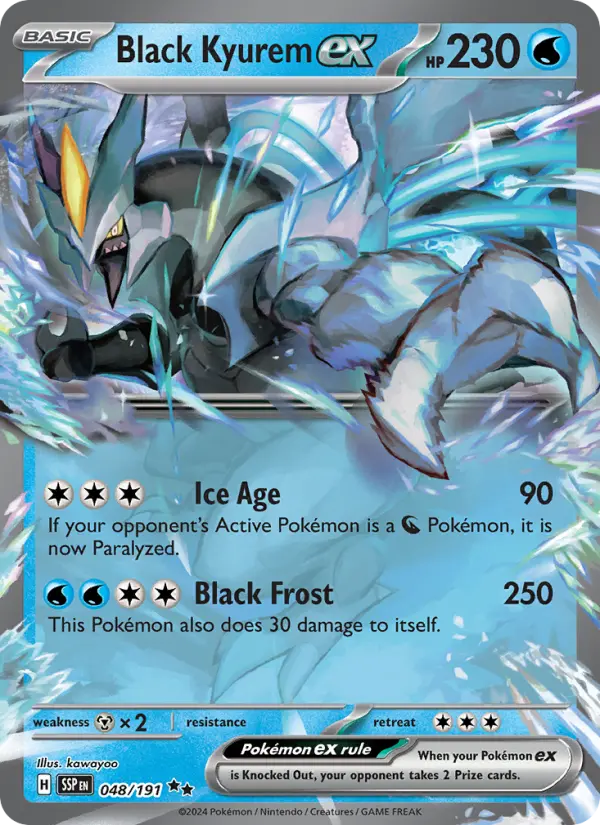 Black Kyurem ex 048 Surging Sparks (SV8) Pokemon Card