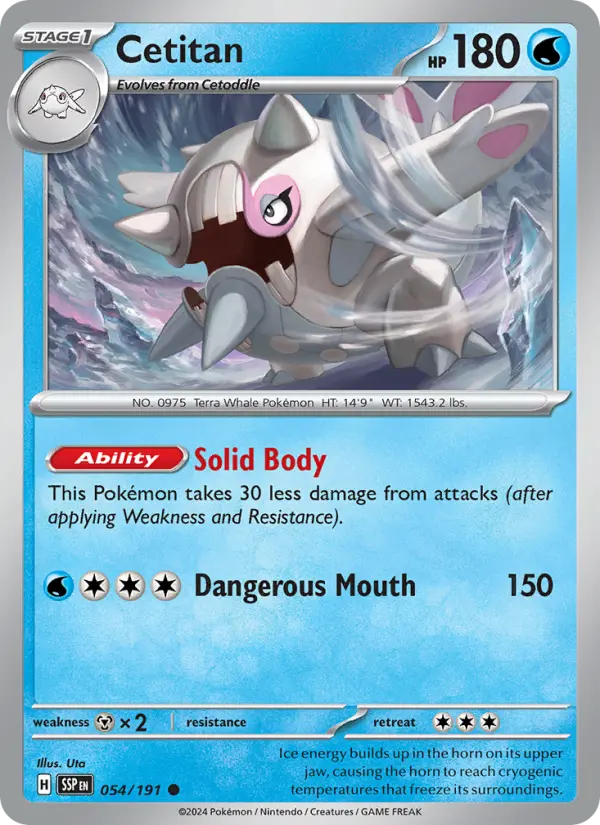 Cetitan 054 Surging Sparks (SV8) Pokemon Card