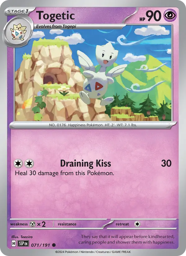 Togetic 071 Surging Sparks (SV8) Pokemon Card
