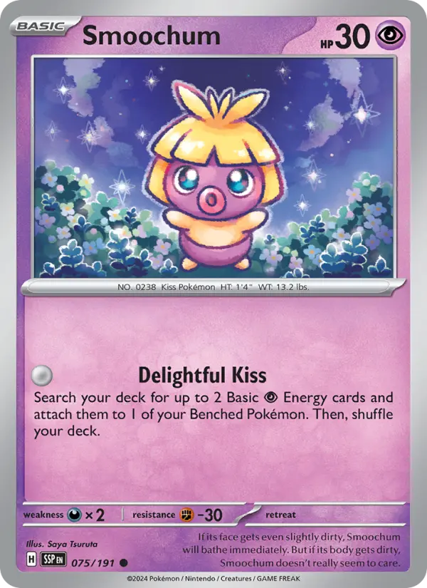 Smoochum 075 Surging Sparks (SV8) Pokemon Card