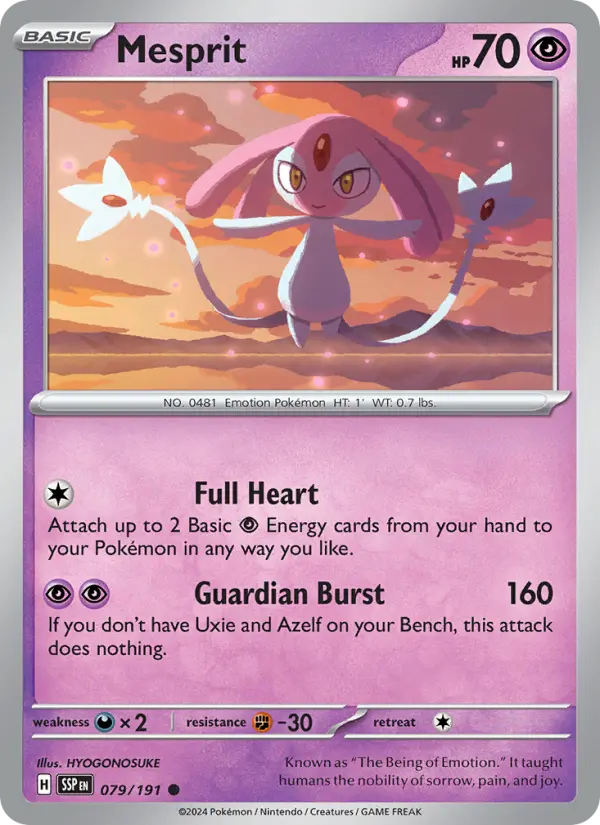 Mesprit 079 Surging Sparks (SV8) Pokemon Card