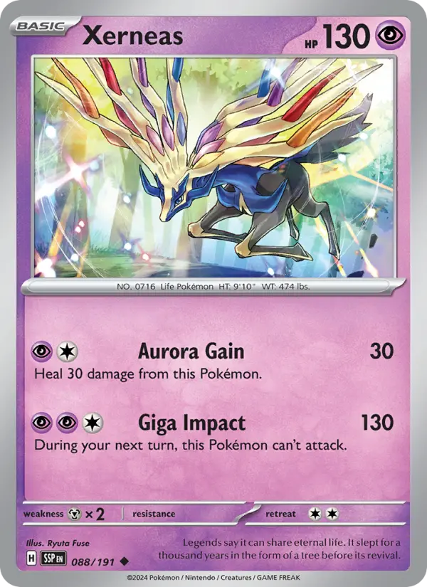Xerneas 088 Surging Sparks (SV8) Pokemon Card