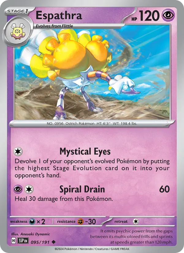 Espathra 095 Surging Sparks (SV8) Pokemon Card