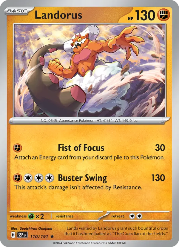Landorus 110 Surging Sparks (SV8) Pokemon Card