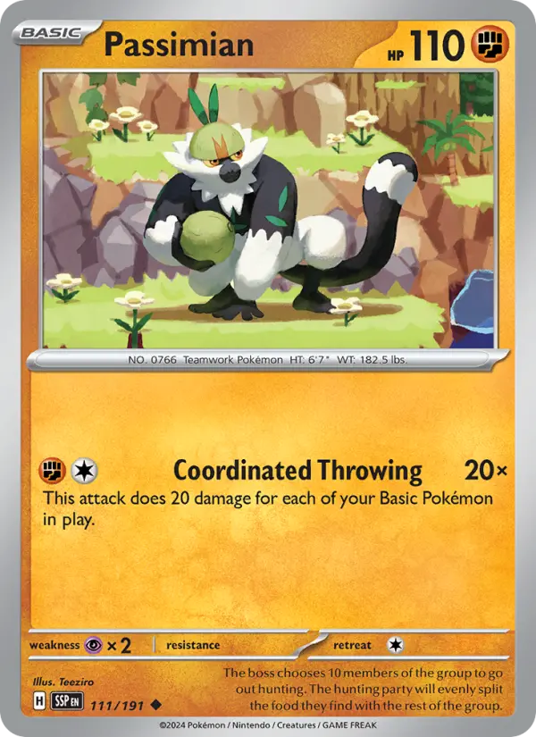 Passimian 111 Surging Sparks (SV8) Pokemon Card