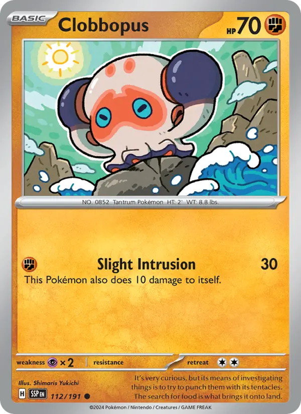 Clobbopus 112 Surging Sparks (SV8) Pokemon Card