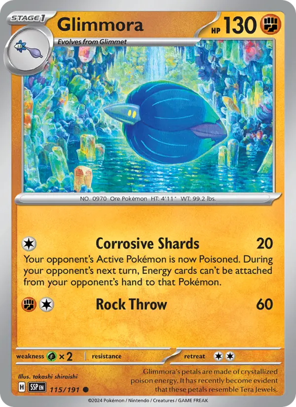 Glimmora 115 Surging Sparks (SV8) Pokemon Card