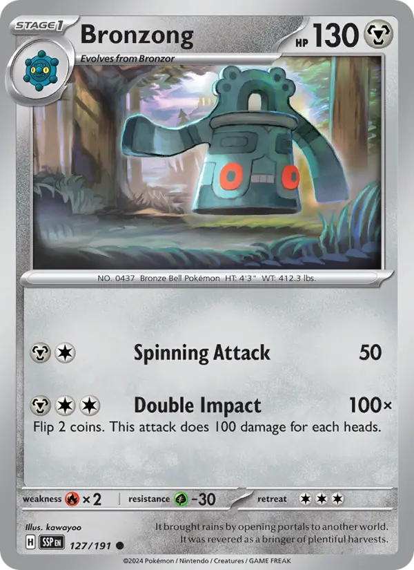 Bronzong 127 Surging Sparks (SV8) Pokemon Card