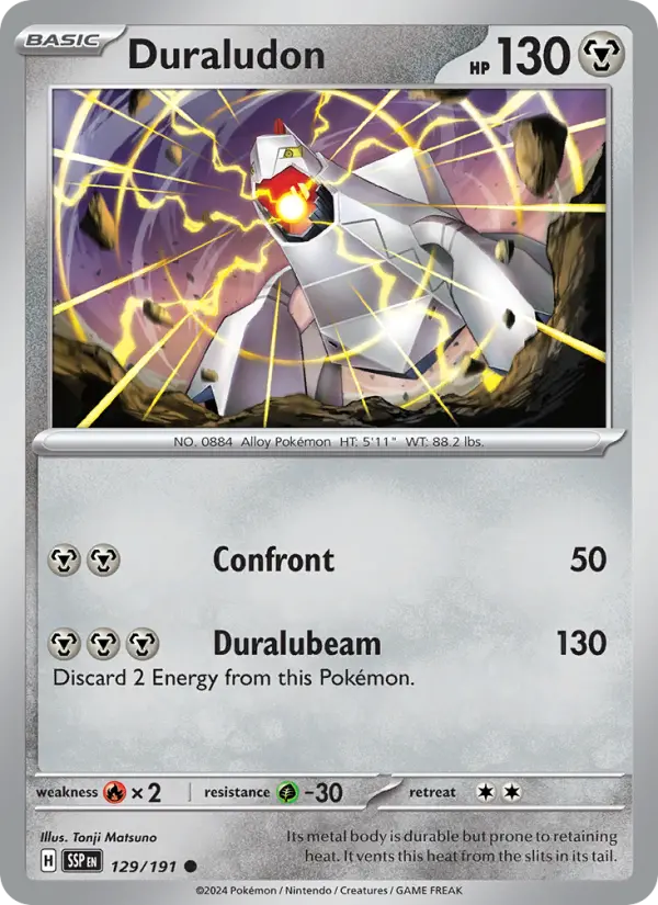 Duraludon 129 Surging Sparks (SV8) Pokemon Card