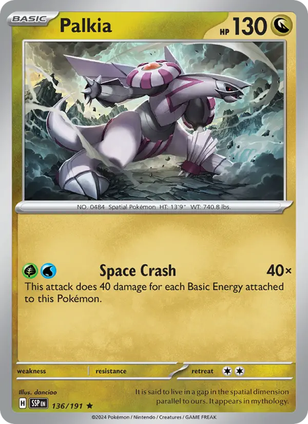 Palkia 136 Surging Sparks (SV8) Pokemon Card