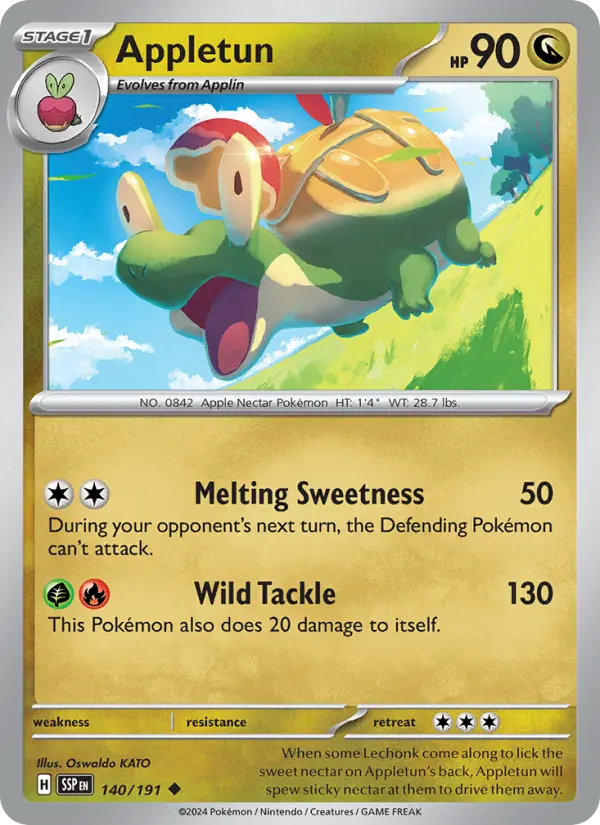Appletun 140 Surging Sparks (SV8) Pokemon Card