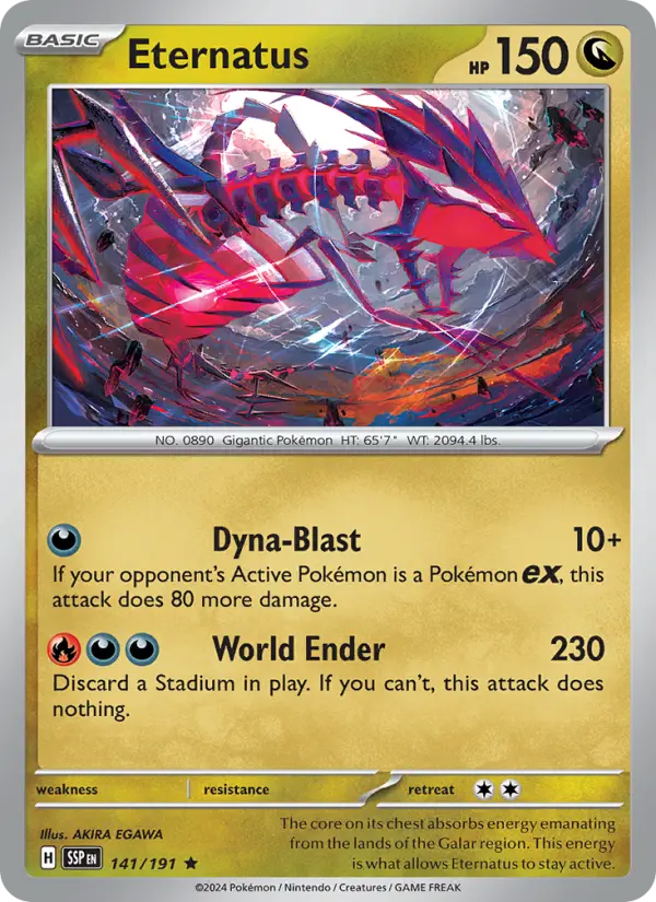 Eternatus 141 Surging Sparks (SV8) Pokemon Card