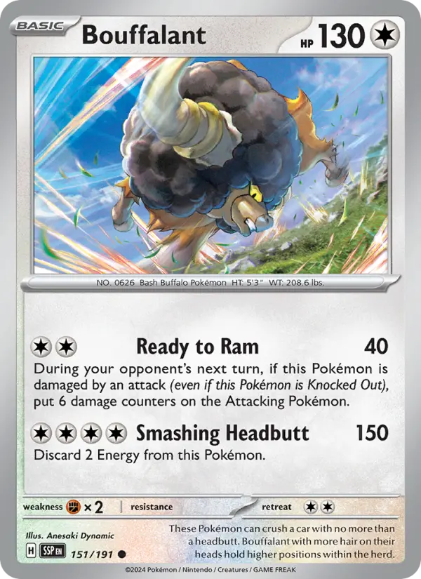 Bouffalant 151 Surging Sparks (SV8) Pokemon Card
