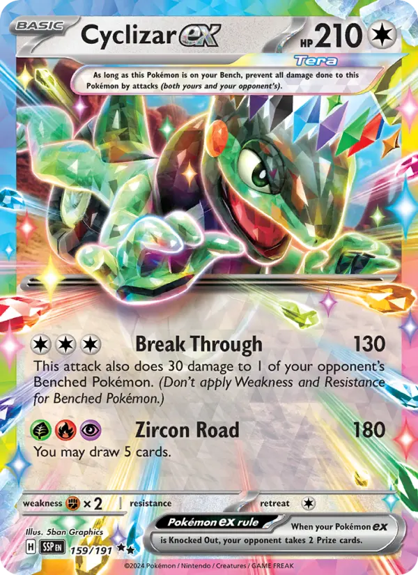 Cyclizar ex 159 Surging Sparks (SV8) Pokemon Card