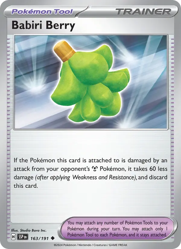 Babiri Berry 163 Surging Sparks (SV8) Pokemon Card