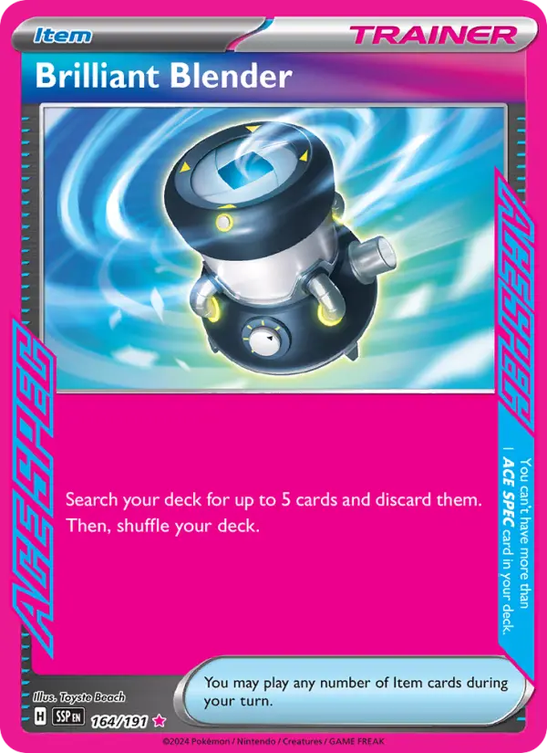 Brilliant Blender 164 Surging Sparks (SV8) Pokemon Card