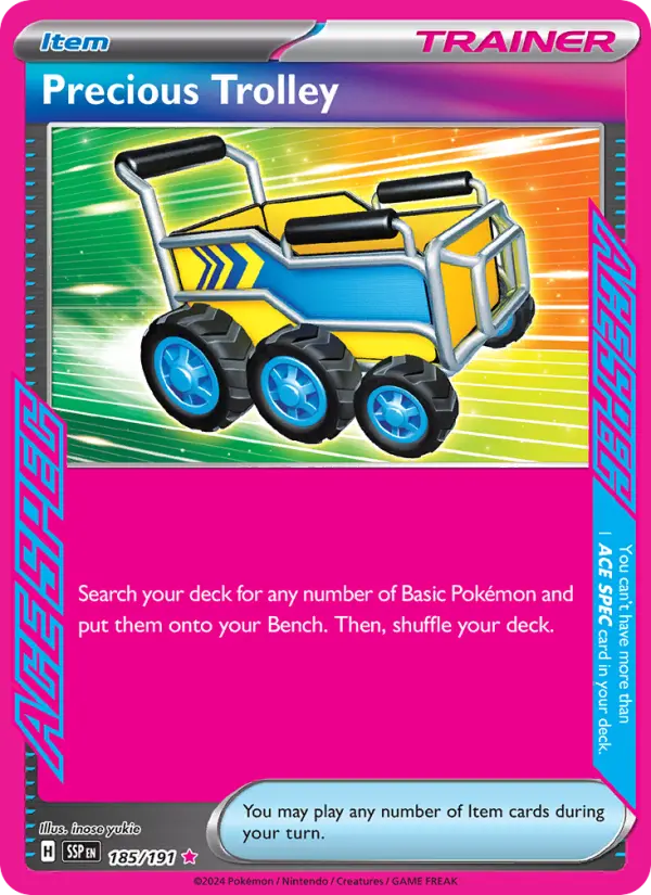 Precious Trolley 185 Surging Sparks (SV8) Pokemon Card