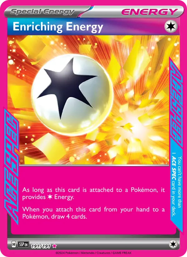Enriching Energy 191 Surging Sparks (SV8) Pokemon Card