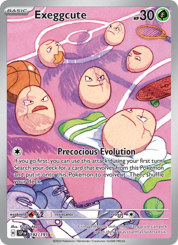 Exeggcute 192 Surging Sparks (SV8) Pokemon Card