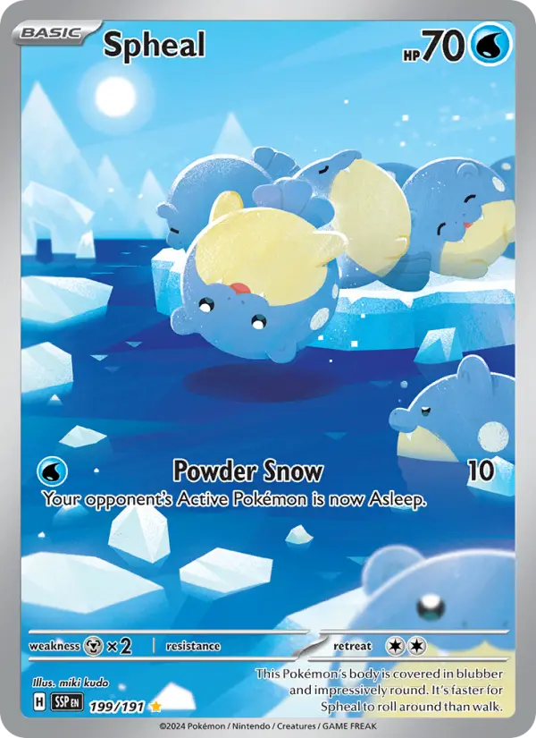 Spheal 199 Surging Sparks (SV8) Pokemon Card