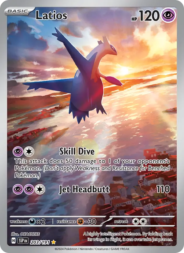 Latios 203 Surging Sparks (SV8) Pokemon Card
