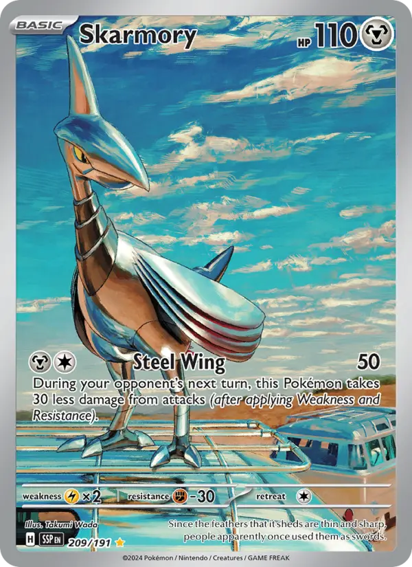 Skarmory 209 Surging Sparks (SV8) Pokemon Card