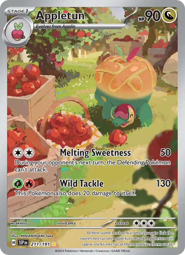 Appletun 211 Surging Sparks (SV8) Pokemon Card