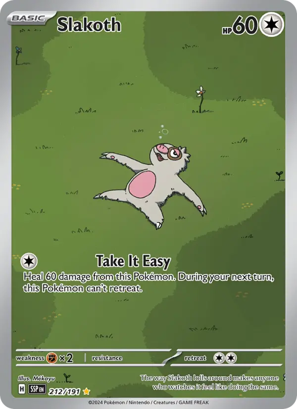 Slakoth 212 Surging Sparks (SV8) Pokemon Card