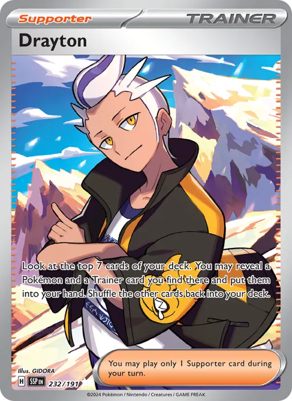 Drayton 232 Surging Sparks (SV8) Pokemon Card