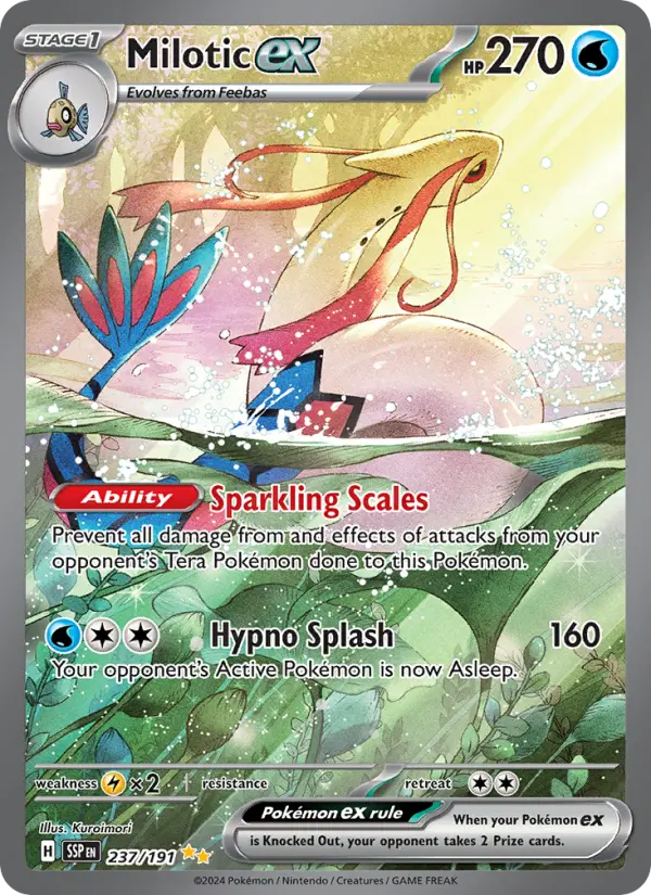 Milotic ex 237 Surging Sparks (SV8) Pokemon Card