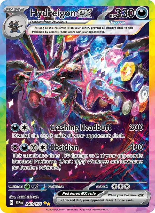 Hydreigon ex 240 Surging Sparks (SV8) Pokemon Card