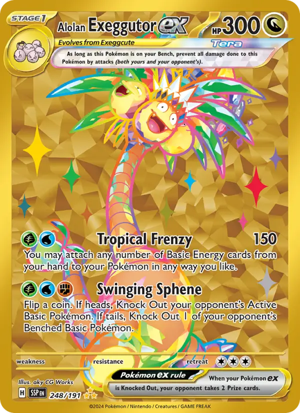 Alolan Exeggutor ex 248 Surging Sparks (SV8) Pokemon Card