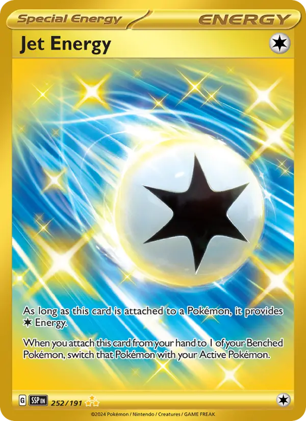 Jet Energy 252 Surging Sparks (SV8) Pokemon Card