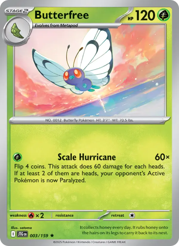 Butterfree 003 Journey Together (SV9) Pokemon Card