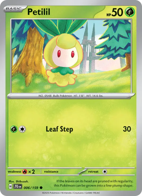 Petilil 006 Journey Together (SV9) Pokemon Card