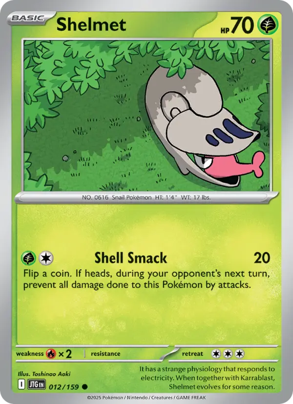 Shelmet 012 Journey Together (SV9) Pokemon Card