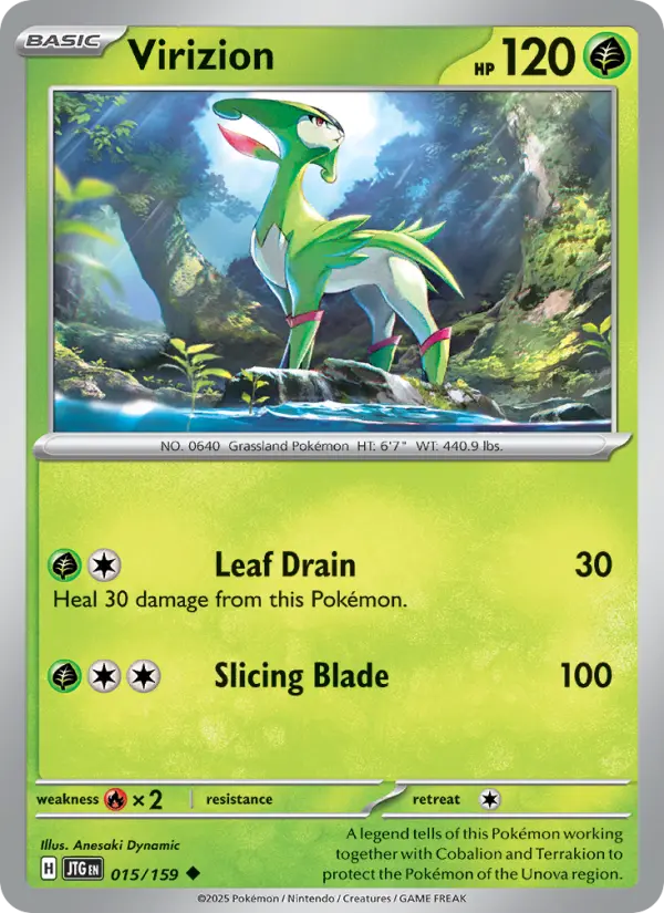 Virizion 015 Journey Together (SV9) Pokemon Card