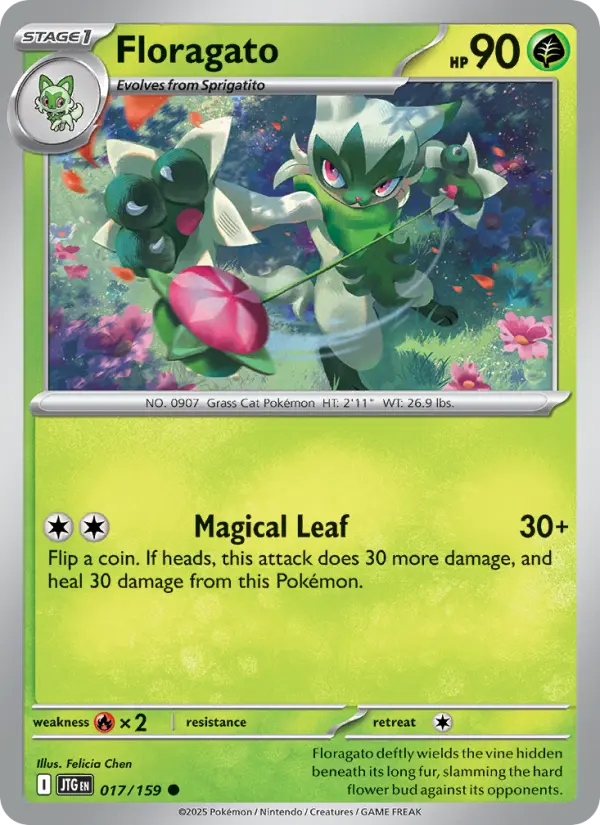Floragato 017 Journey Together (SV9) Pokemon Card