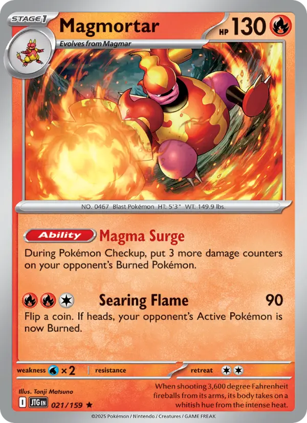 Magmortar 021 Journey Together (SV9) Pokemon Card