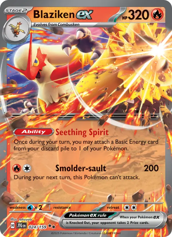 Blaziken ex 024 Journey Together (SV9) Pokemon Card