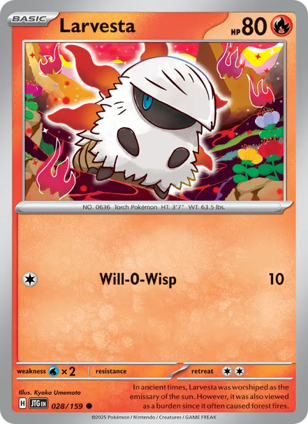 Larvesta 028 Journey Together (SV9) Pokemon Card