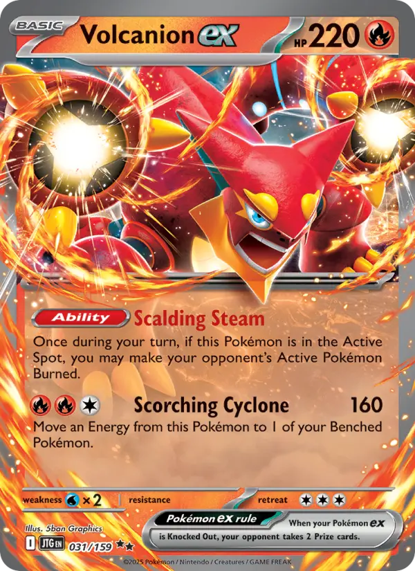 Volcanion ex 031 Journey Together (SV9) Pokemon Card