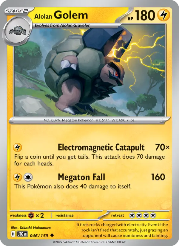 Alolan Golem 046 Journey Together (SV9) Pokemon Card