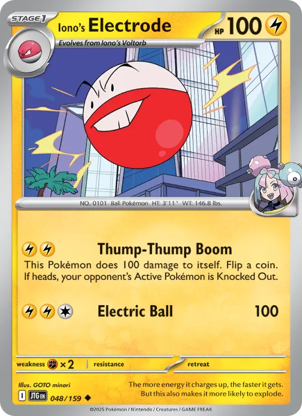 Iono's Electrode 048 Journey Together (SV9) Pokemon Card
