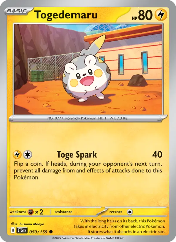 Togedemaru 050 Journey Together (SV9) Pokemon Card