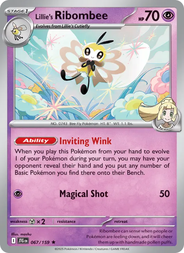Lillie's Ribombee 067 Journey Together (SV9) Pokemon Card