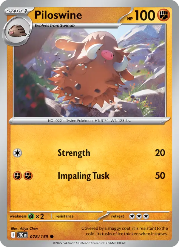 Piloswine 078 Journey Together (SV9) Pokemon Card