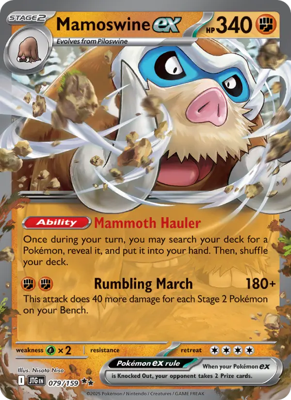 Mamoswine ex 079 Journey Together (SV9) Pokemon Card
