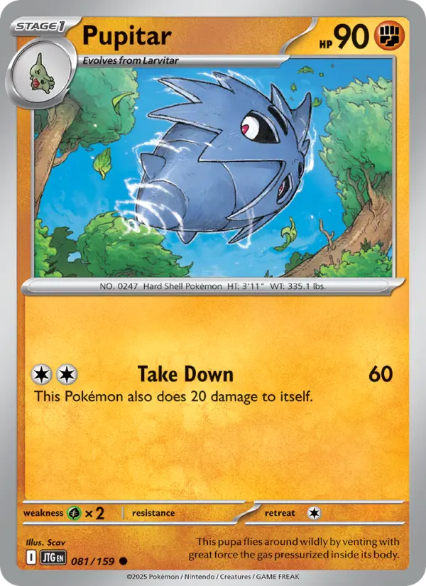 Pupitar 081 Journey Together (SV9) Pokemon Card